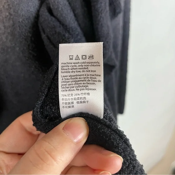 Barefoot Dreams Cozychic Lite Calypso Wrap Ombre Cardigan SZ S / M Grey Black - Picture 9 of 10